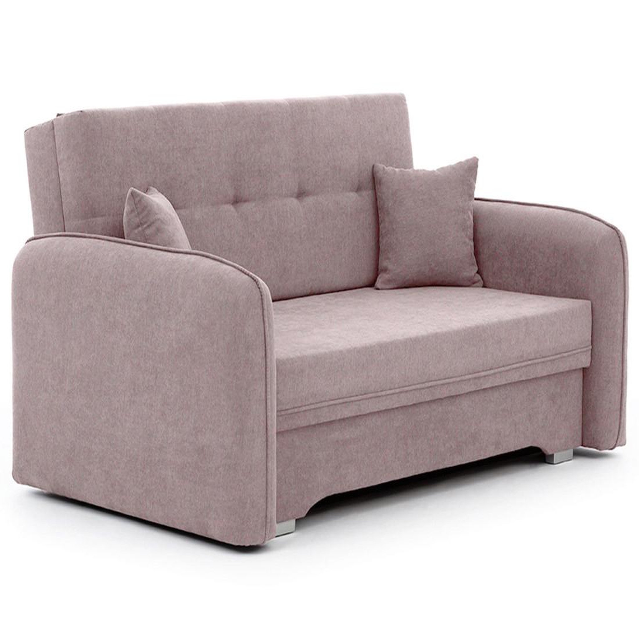 Voir la diapositive 1 : BEST MOBILIER Michelle - canapé droit 3 places convertible avec coffre en velours