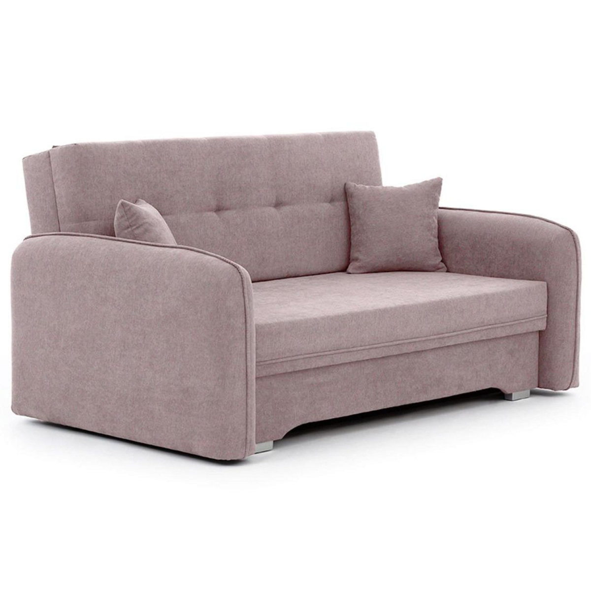 BEST MOBILIER Michelle - canapé droit 3 places convertible avec coffre en velours