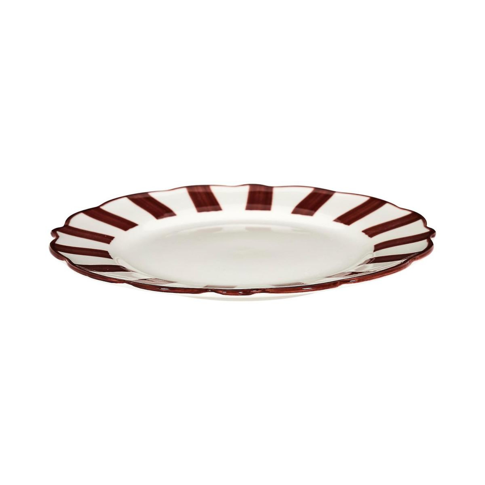 Voir la diapositive 2 : COOK CONCEPT Lot de 6 assiettes à dessert  cleo  19cm bordeaux & blanc