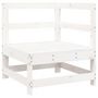 Voir la diapositive 2 : VIDAXL Canape d'angle de jardin blanc bois de pin massif