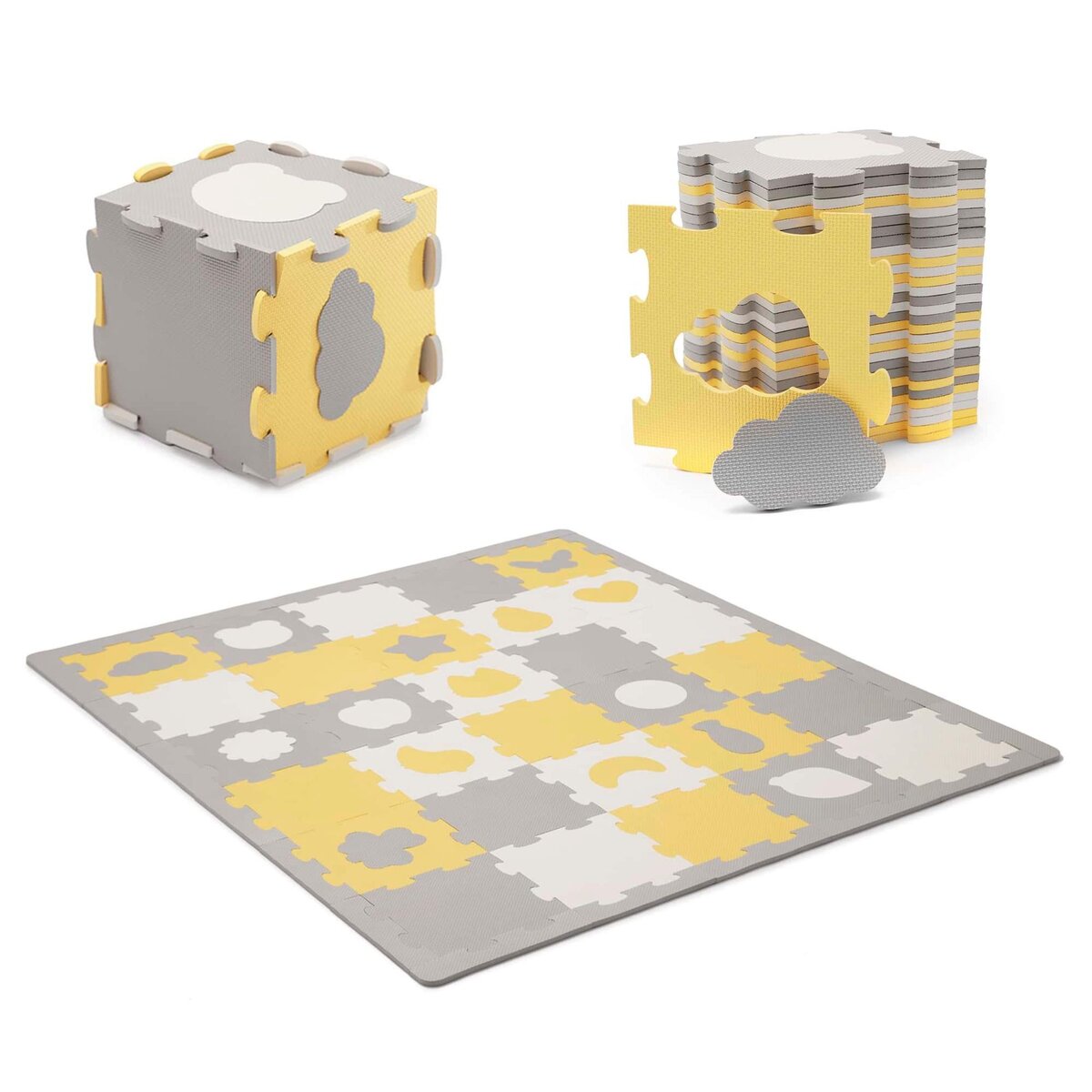 KINDERKRAFT Tapis en mousse 2 en 1 - tapis puzzle pour bébé