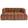 Voir la diapositive 1 : LISA DESIGN Debbie - canapé modulable droit 3 places avec double méridienne - assise profonde - en tissu texturé