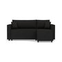 Voir la diapositive 1 : BEST MOBILIER Jonas - canapé d'angle réversible 4 places convertible avec coffre en tissu texturé