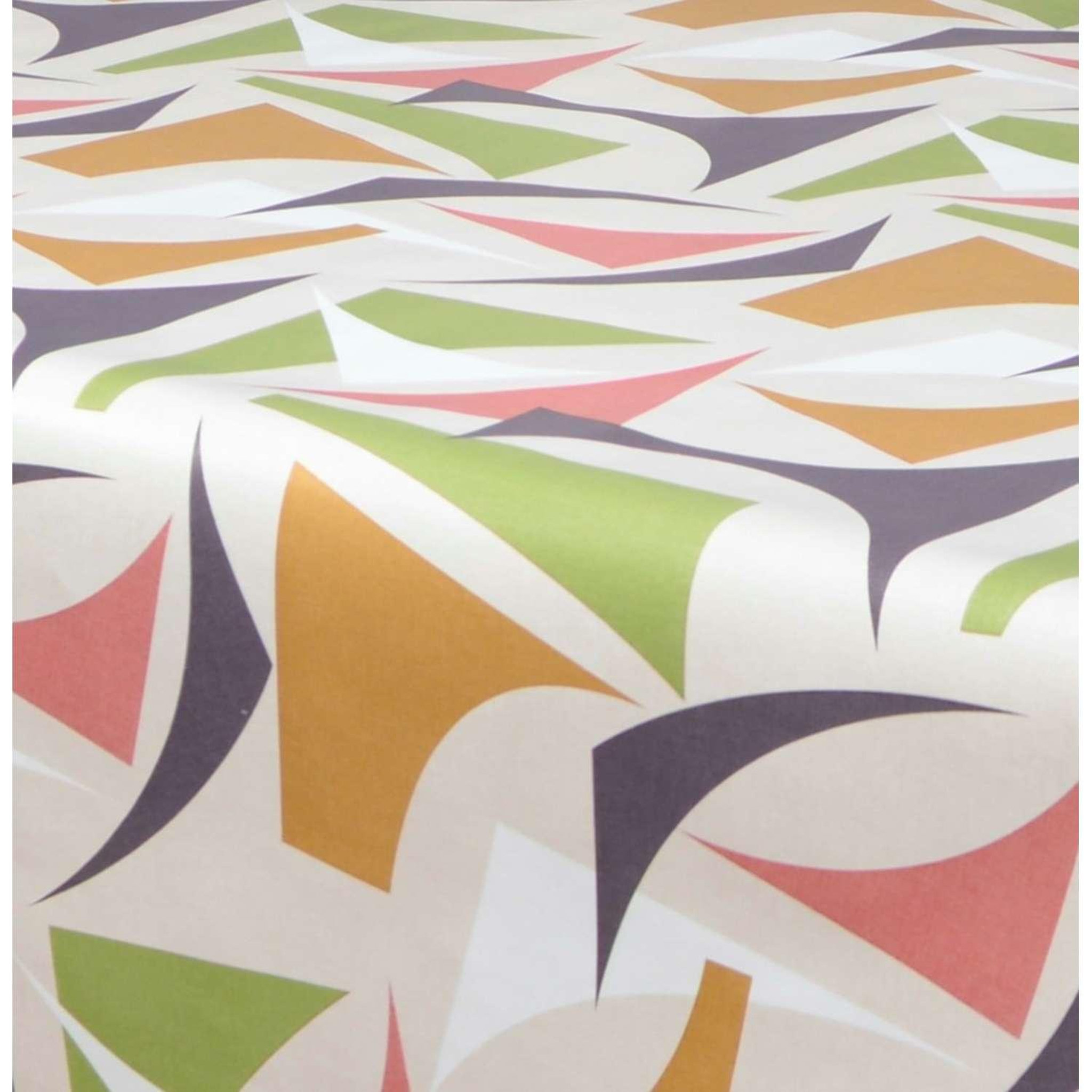 Voir la diapositive 3 : HABITABLE Nappe en toile cirée rectangulaire figu - 140 x 200 cm - vert