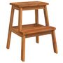 Voir la diapositive 2 : VIDAXL Tabouret-escabeau 2 marches 40x38x50 cm Bois d'acacia solide
