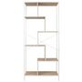 Voir la diapositive 4 : Paris Prix Étagère Design  Edison 180cm Naturel & Blanc