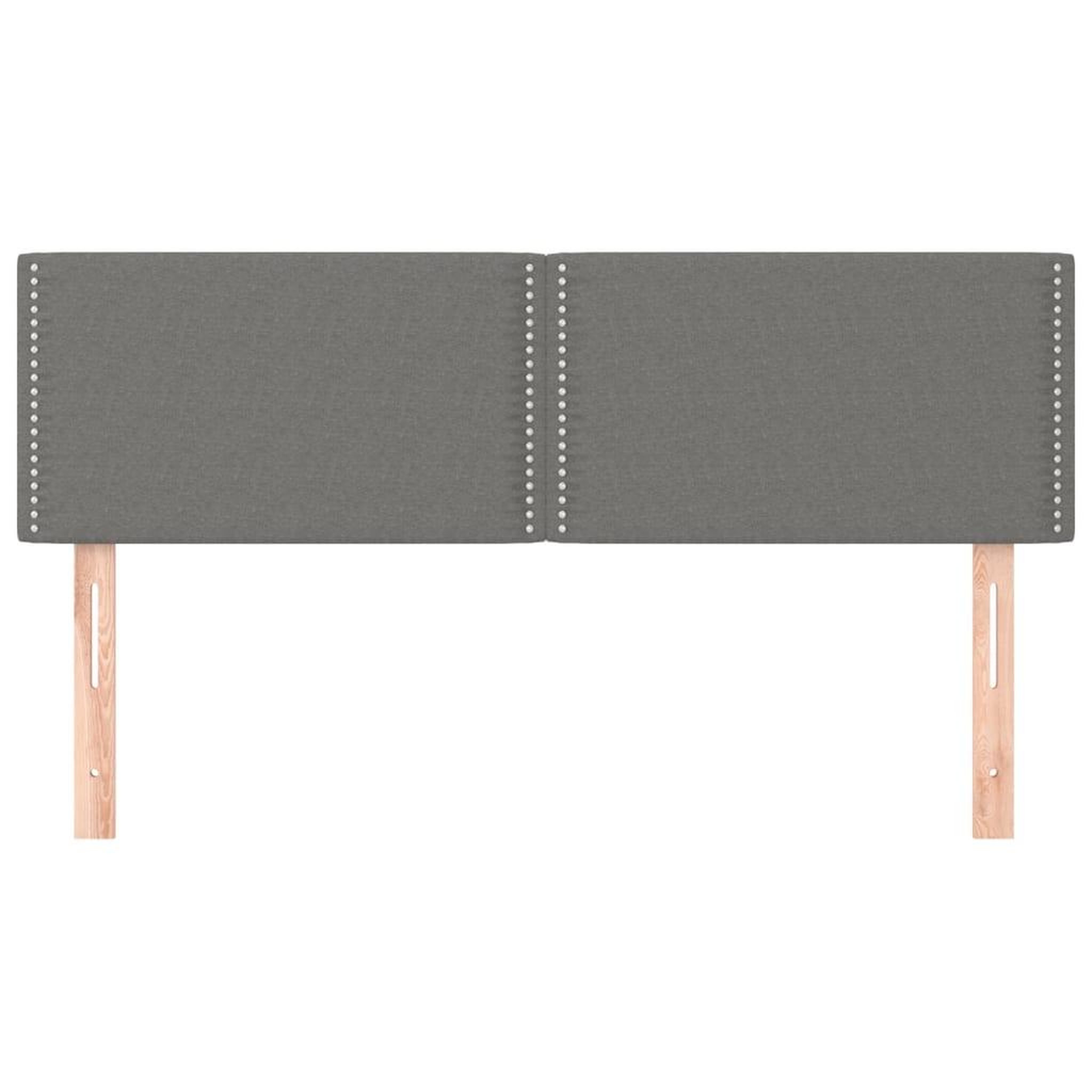 Voir la diapositive 3 : VIDAXL Tetes de lit 2 pcs Gris fonce 72x5x78/88 cm Tissu