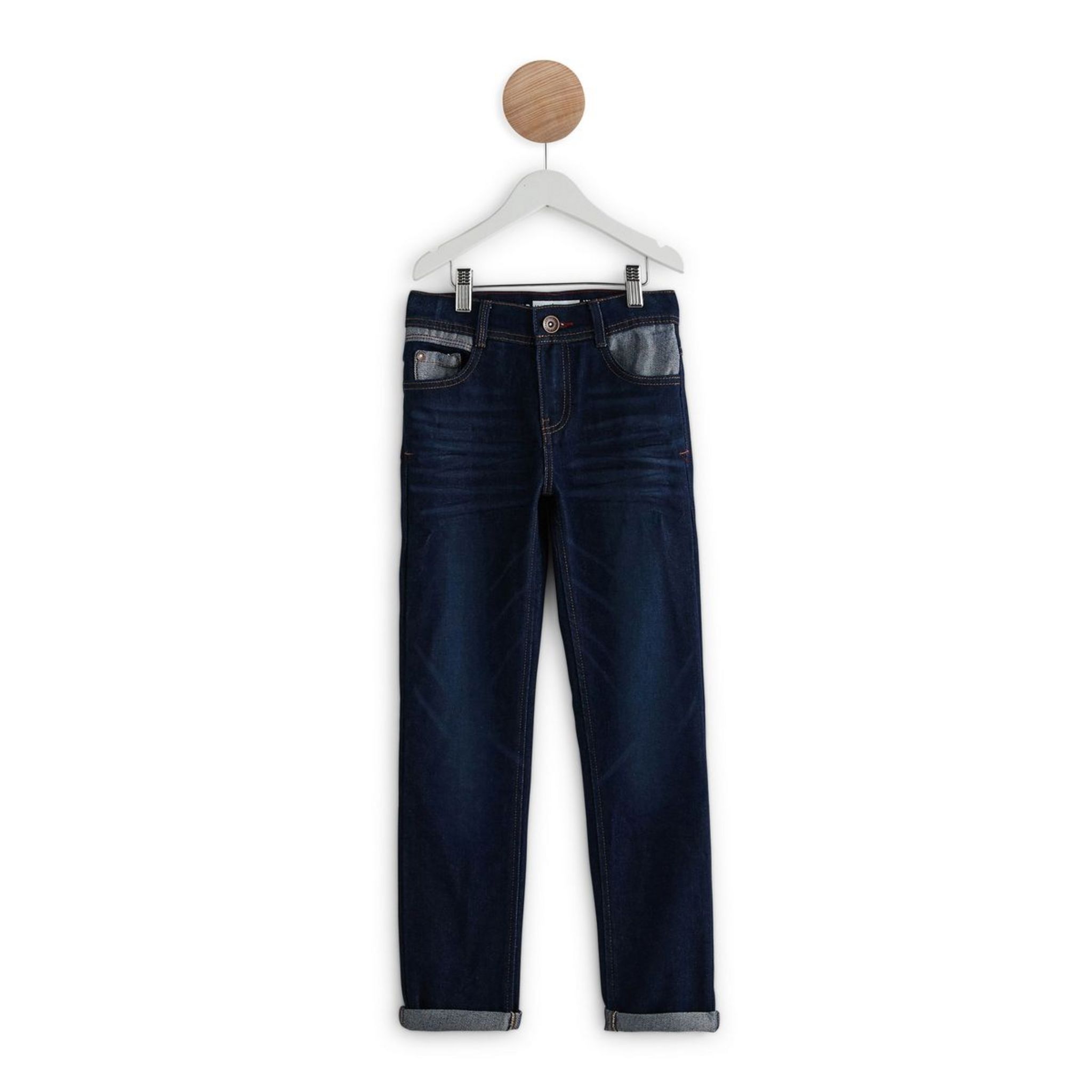 Jean Pour Garçon In Extenso Taille 158 (14 Ans) - Coupe Droite, Bleu, Très Bon état