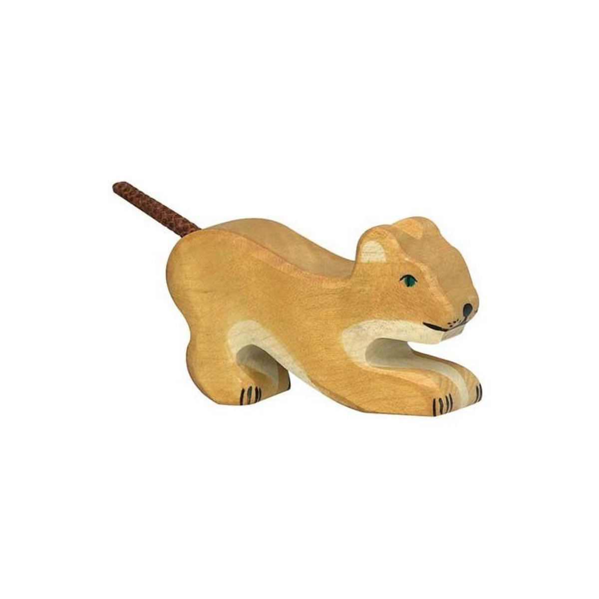 Holztiger Figurine Holztiger Lion petit jouant