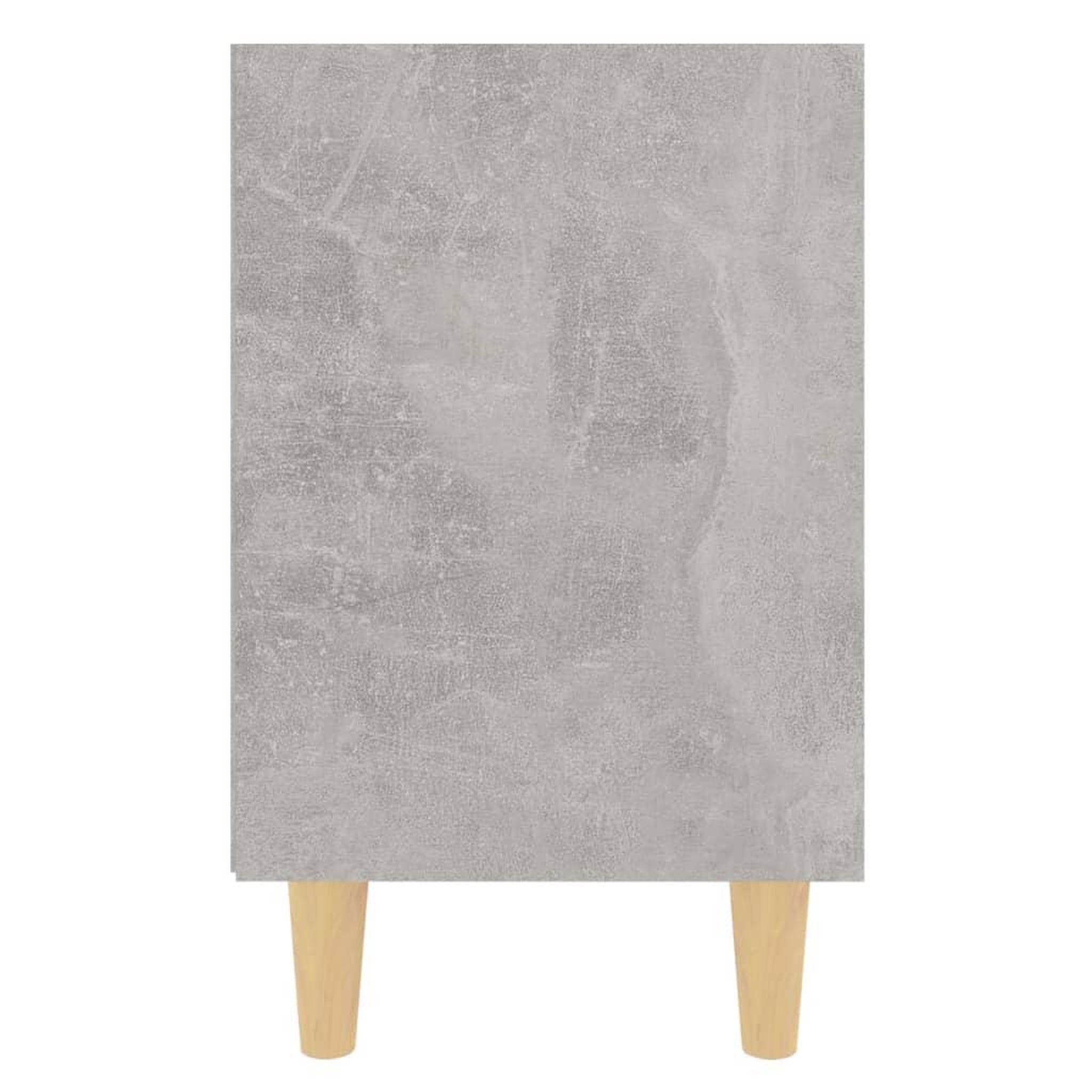 Voir la diapositive 5 : VIDAXL Table de chevet avec pieds en bois Gris beton 40x30x50 cm