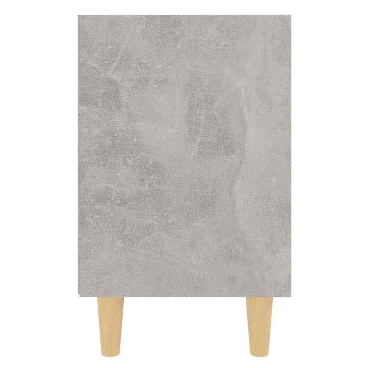 VIDAXL Table de chevet avec pieds en bois Gris beton 40x30x50 cm