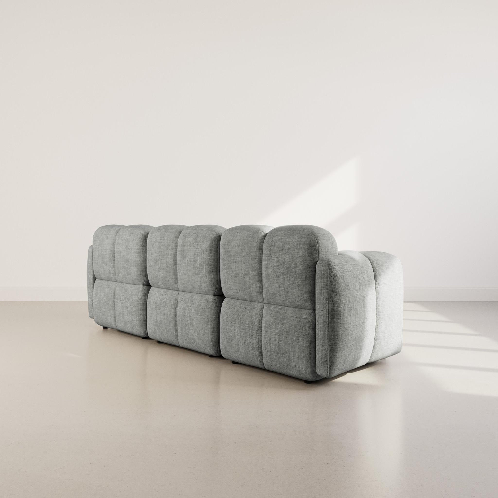 Voir la diapositive 5 : BEST MOBILIER Grace - canapé modulable 3 places en velours texturé