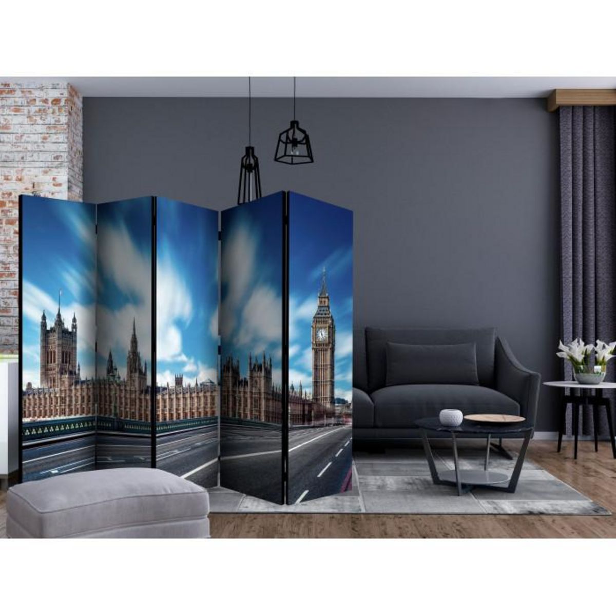 Paris Prix Paravent 5 Volets  Sunny London  172x225cm