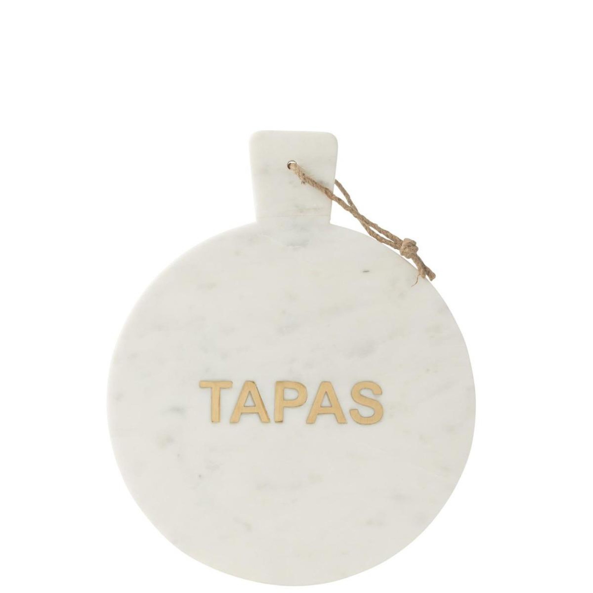 Voir la diapositive 2 : J-LINE Planche de Présentation en Marbre Tapas  Marci  38cm Blanc