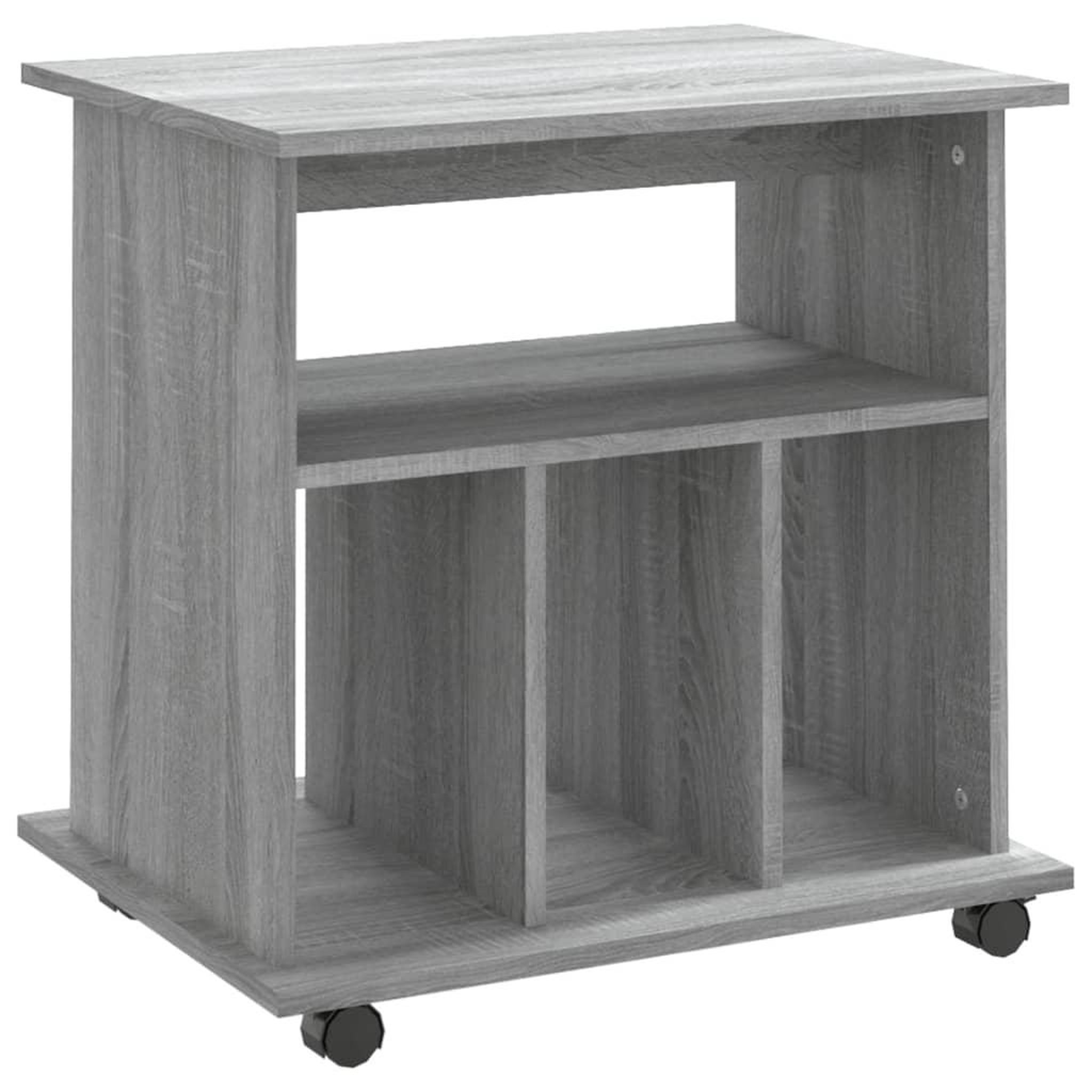 Voir la diapositive 2 : VIDAXL Armoire roulante Sonoma gris 60x45x60 cm Bois d'ingenierie