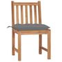 Voir la diapositive 3 : VIDAXL Chaises de jardin lot de 8 avec coussins Bois de teck massif