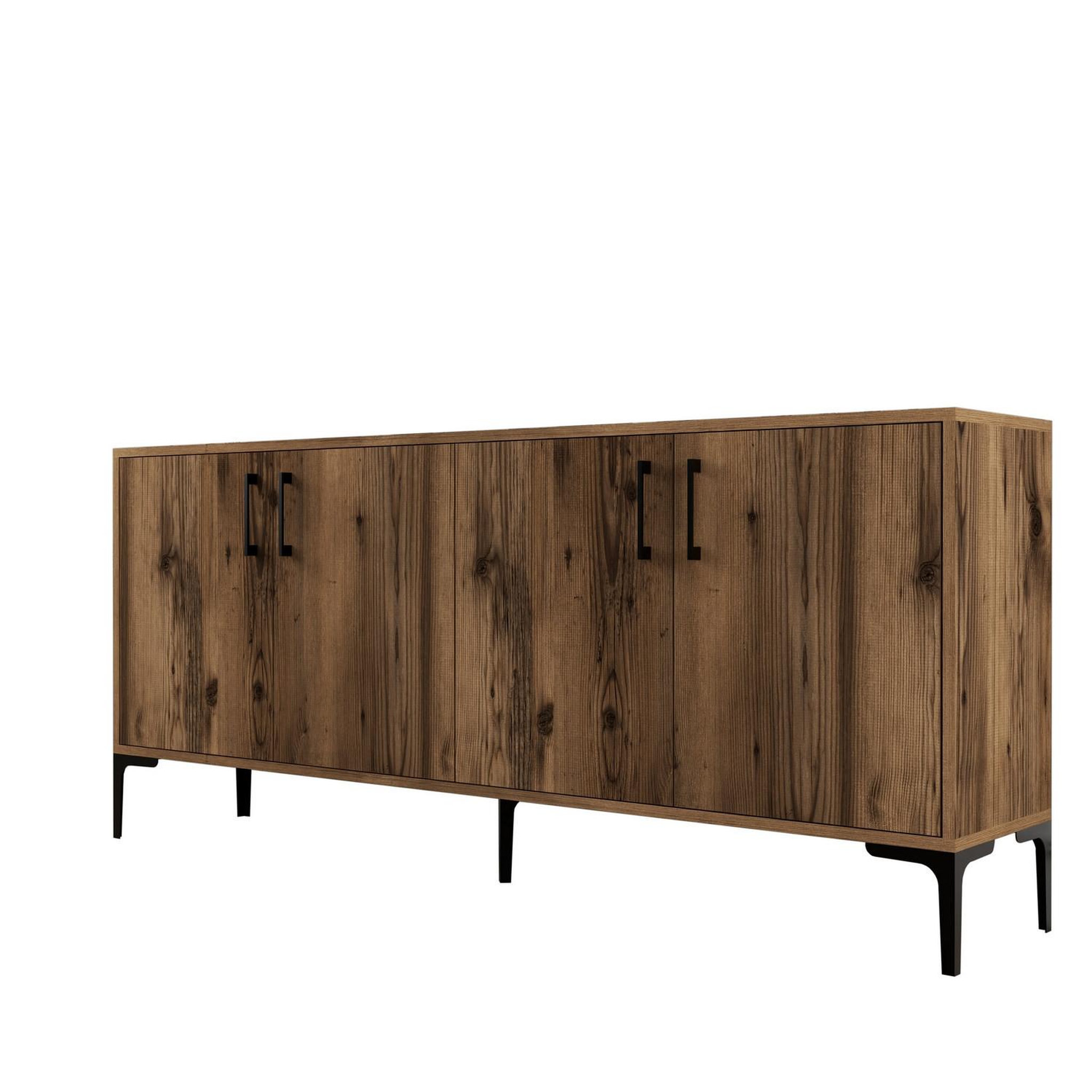 Habitat et Jardin Buffet en bois  kiev  - 180 x 35 x 78 cm - noyer