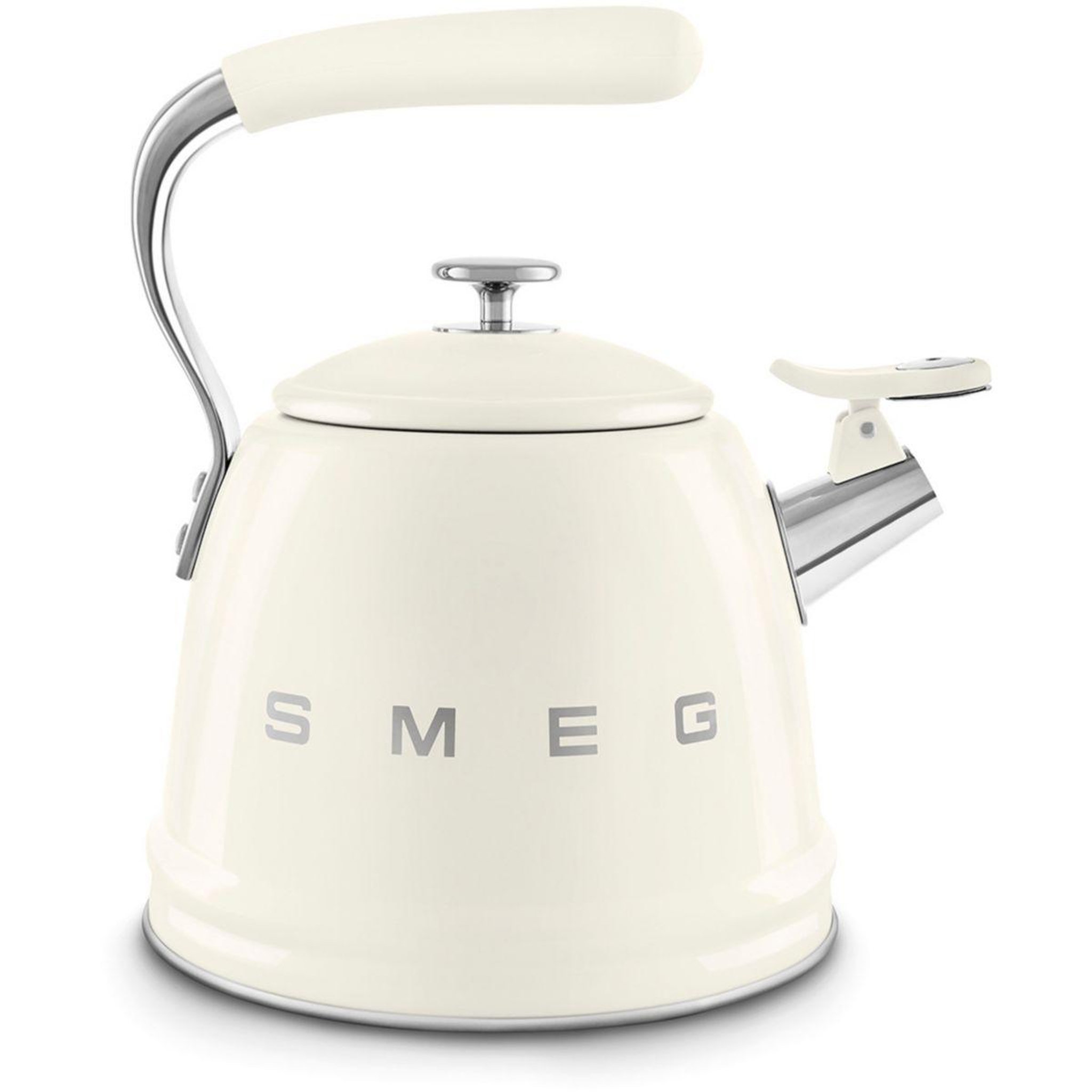 Voir la diapositive 3 : SMEG Bouilloire sifflante 2.3l crème