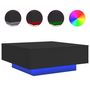 Voir la diapositive 2 : VIDAXL Table basse avec lumières LED noir 80x80x31 cm