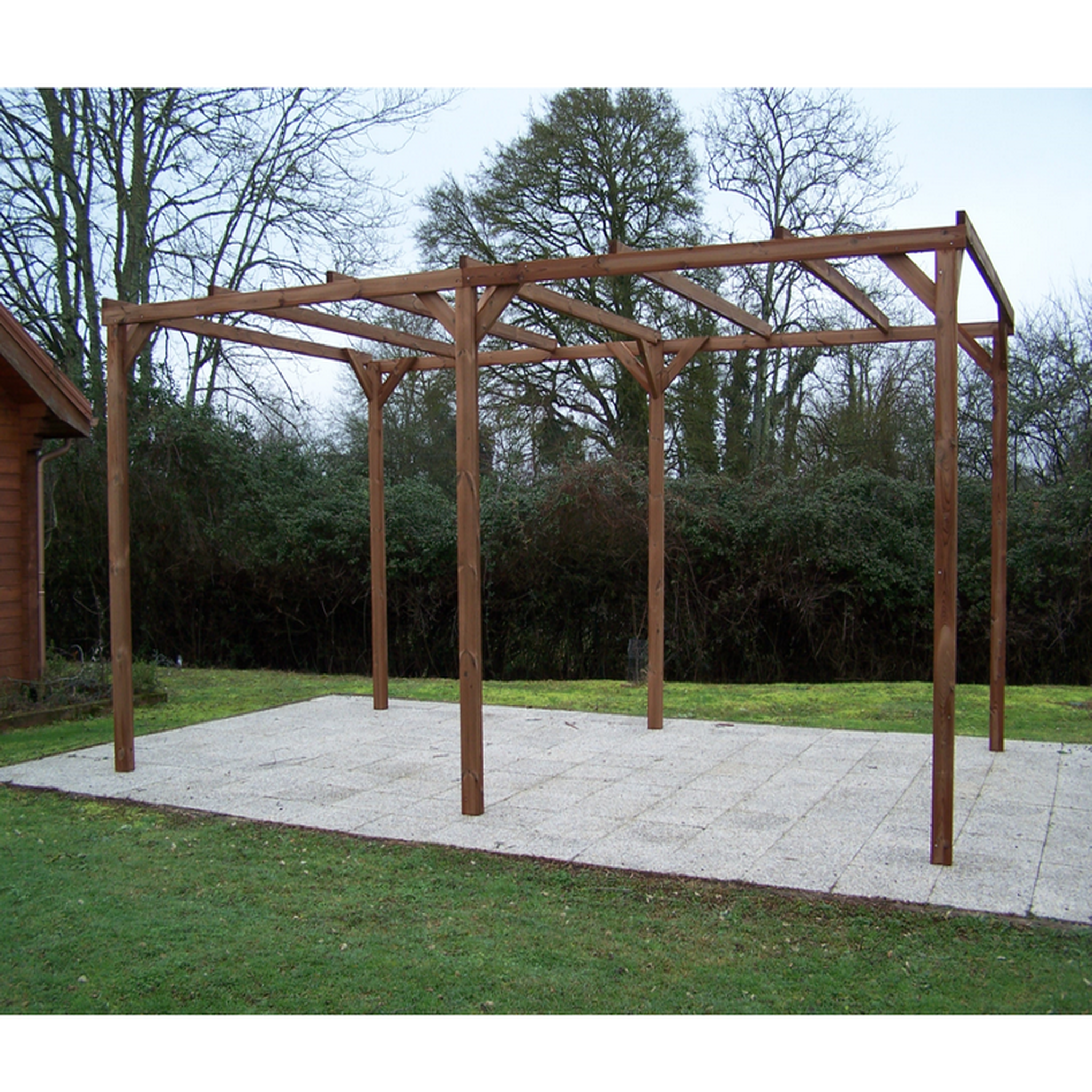 Voir la diapositive 2 : Hisense Pergola sans plancher  14,80 m² bois traité - th 3050