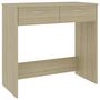 Voir la diapositive 2 : VIDAXL Bureau Chene Sonoma 80x40x75 cm Agglomere