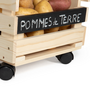 Voir la diapositive 5 : ID MARKET Lot de 3 clayettes en bois empilables pour fruits et légumes