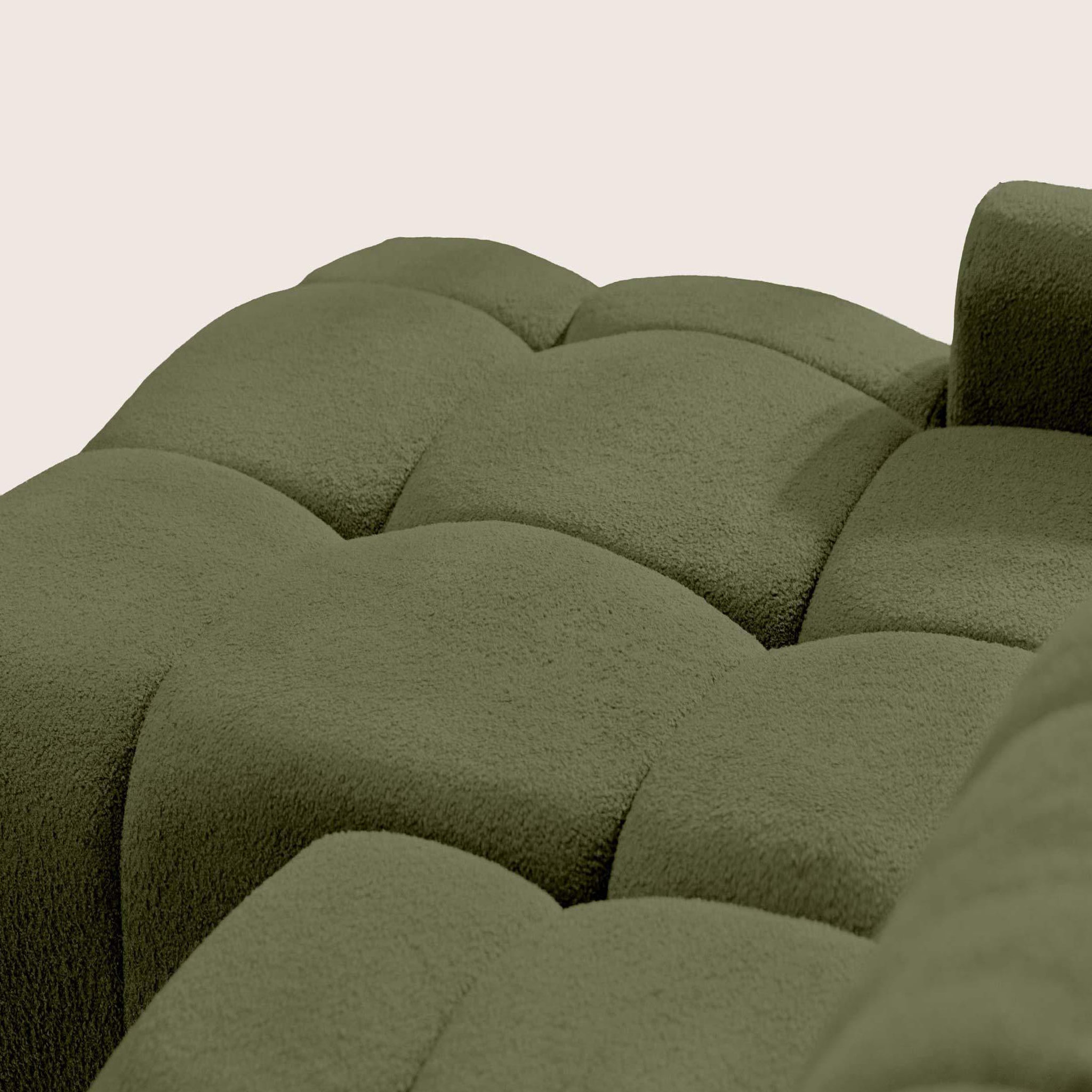 Voir la diapositive 6 : BEST MOBILIER Yulin - canapé d'angle ouvert gauche 4 places convertible avec coffre en tissu bouclette