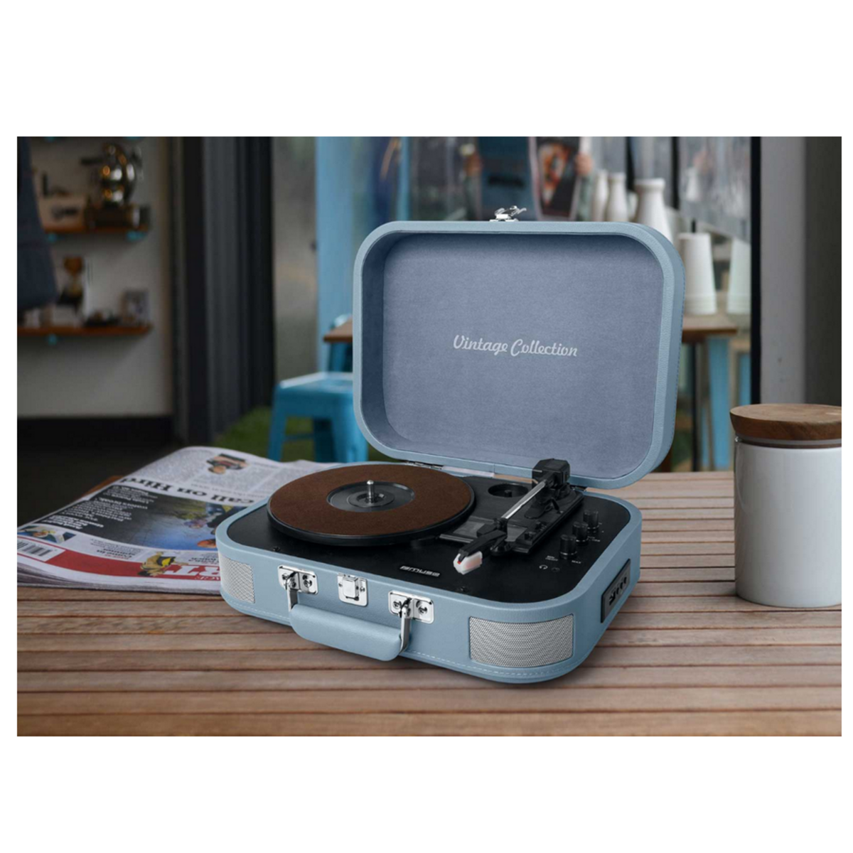 Muse Platine vinyle stéréo 3 vitesses 33/45/78t avec bluetooth - MT201BVB