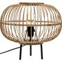 Voir la diapositive 2 : ATMOSPHERA Lampe à poser trepied design bambou Eads - H. 31 cm - Marron