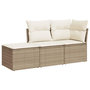 Voir la diapositive 2 : VIDAXL Salon de jardin avec coussins 3 pcs beige resine tressee