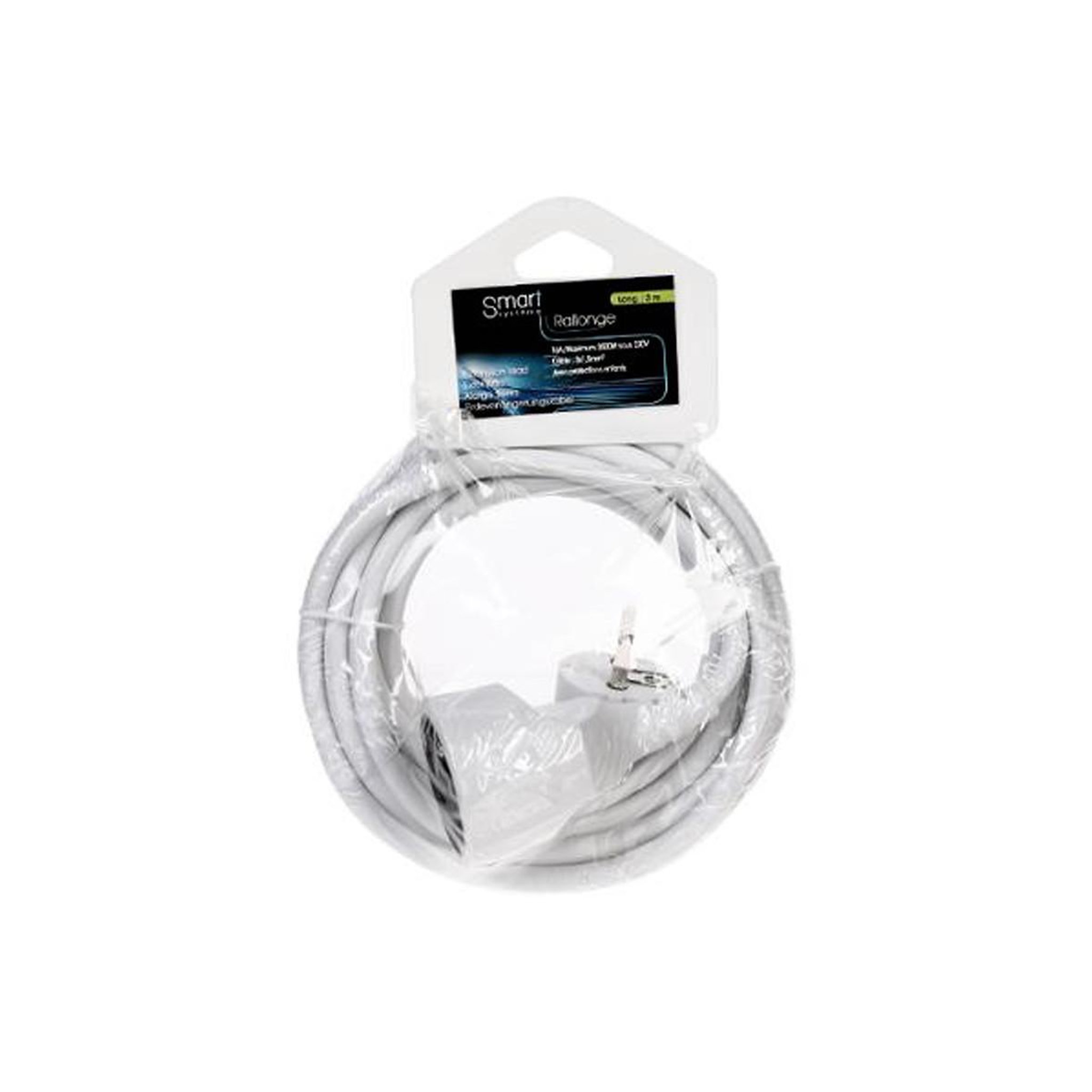 Voir la diapositive 2 : FIVE Rallonge electrique  terre  3m blanc