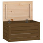 Voir la diapositive 2 : VIDAXL Boîte de rangement Marron miel 59,5x36,5x33 cm Bois massif pin