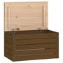 Voir la diapositive 2 : VIDAXL Boîte de rangement Marron miel 59,5x36,5x33 cm Bois massif pin