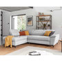 Voir la diapositive 1 : BEST MOBILIER Clever - canapé d'angle gauche - 5 places - convertible avec coffre et têtières - en tissu