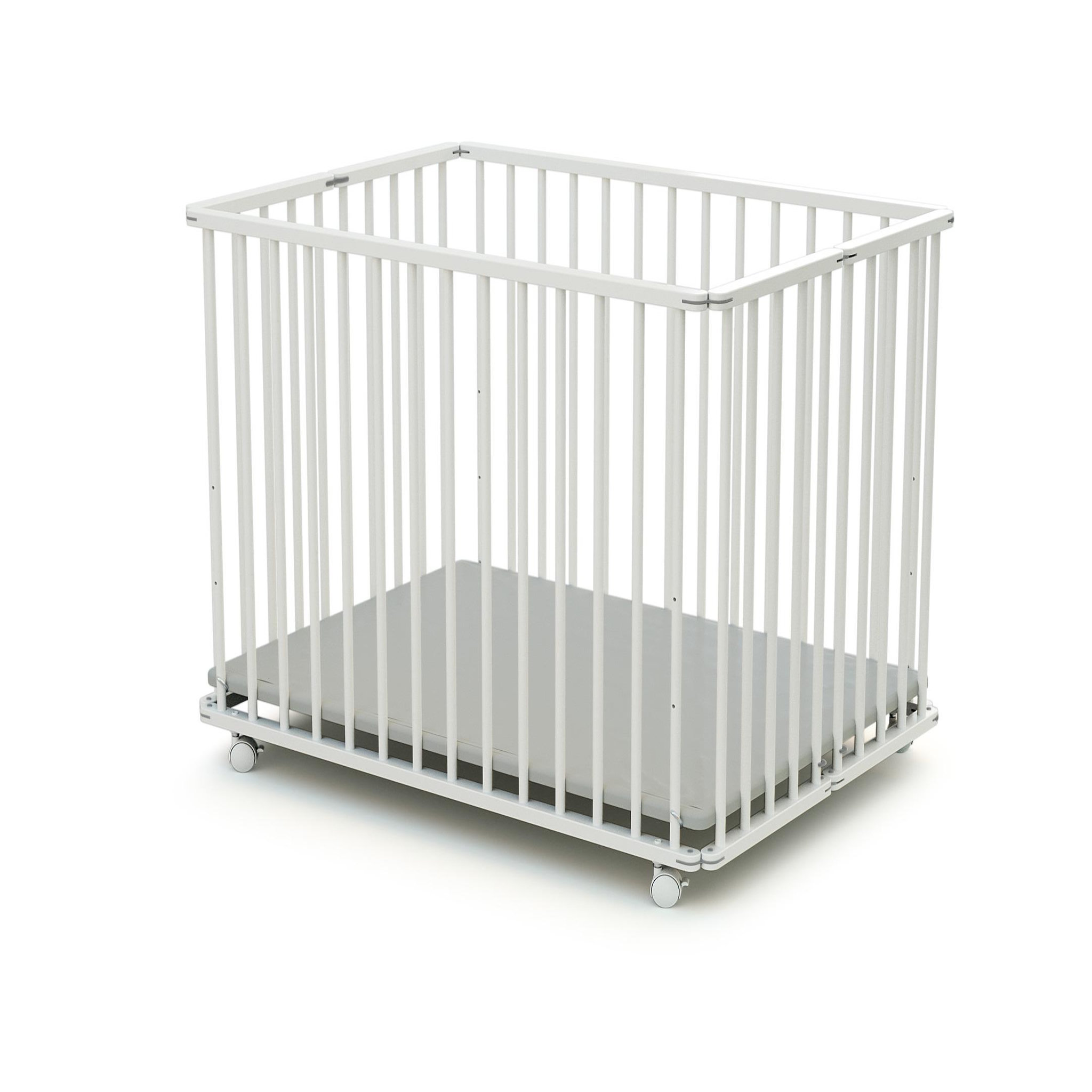 WEBABY Parc bébé pliant en bois 70 x 100 cm. Coloris disponibles : Beige