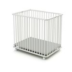 WEBABY Parc bébé pliant en bois 70 x 100 cm. Coloris disponibles : Beige