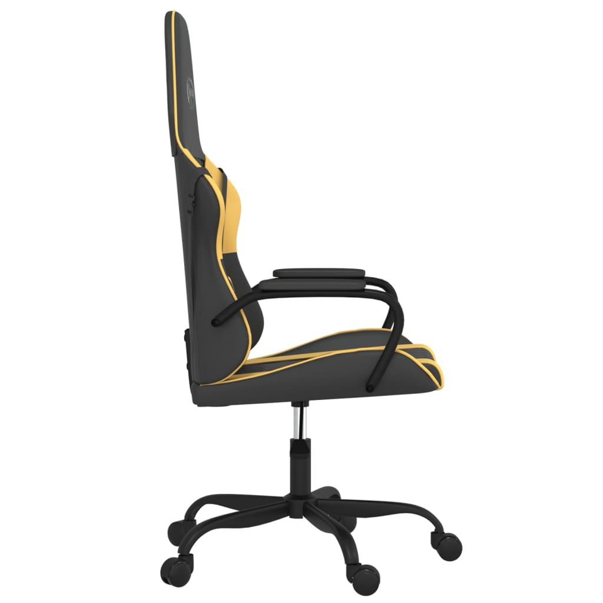 Voir la diapositive 4 : VIDAXL Chaise de jeu Noir et dore Similicuir