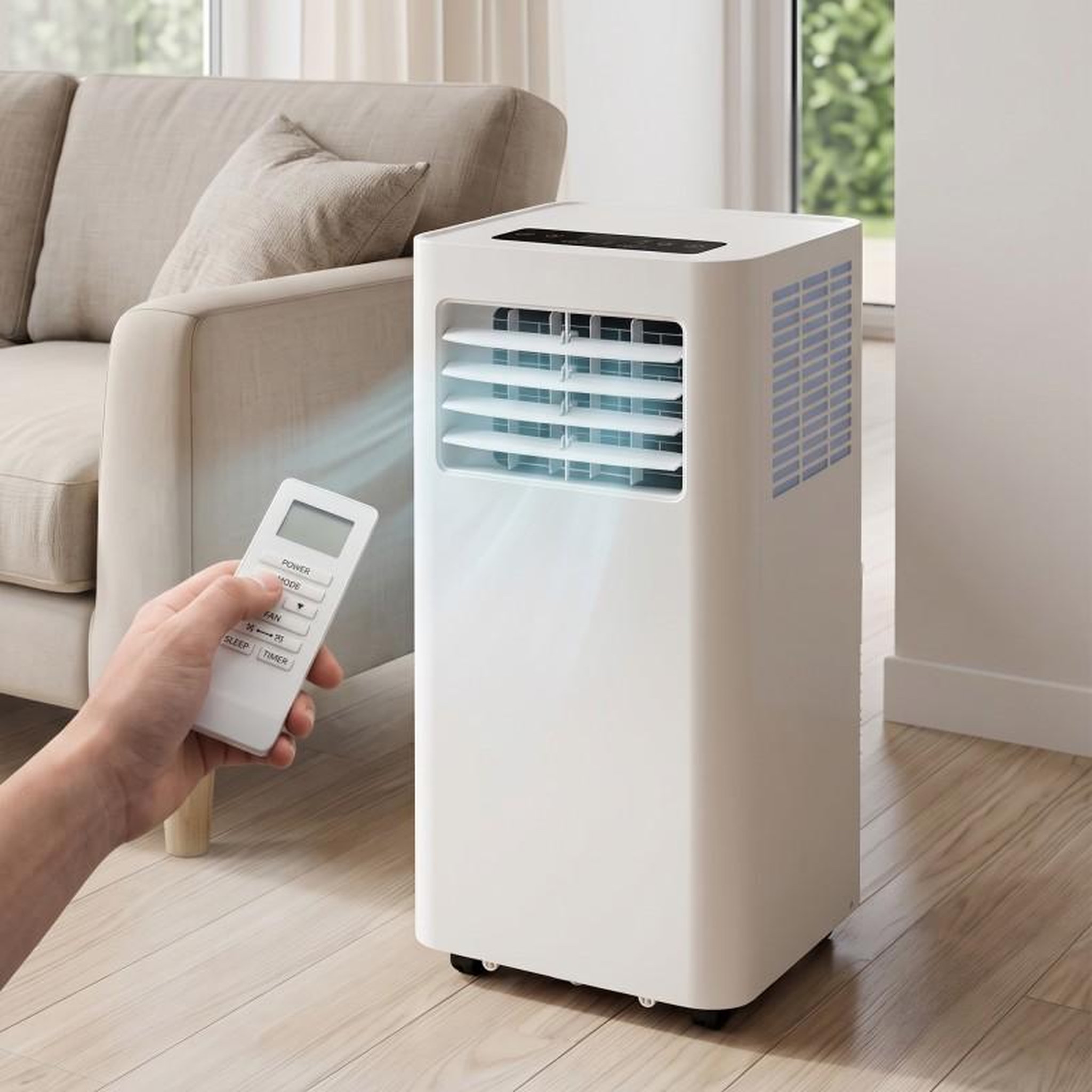 Voir la diapositive 3 : Climatiseur mobile 9000 btu - 3 en 1 - télécommande