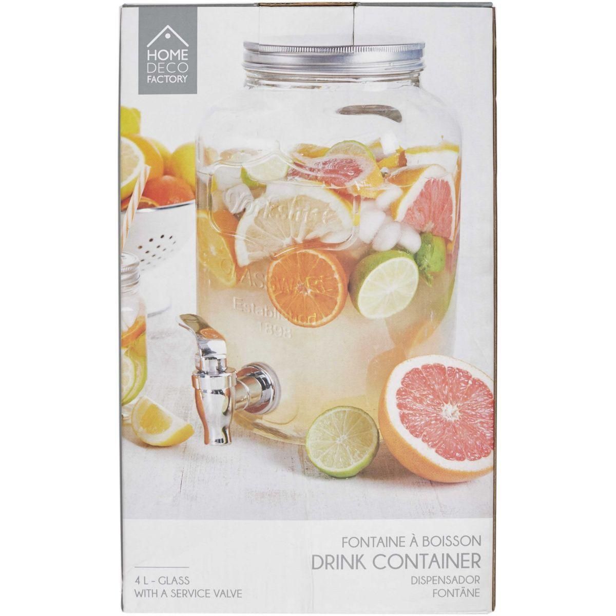The Home Deco Factory Fontaine à boisson a boisson verre 4L
