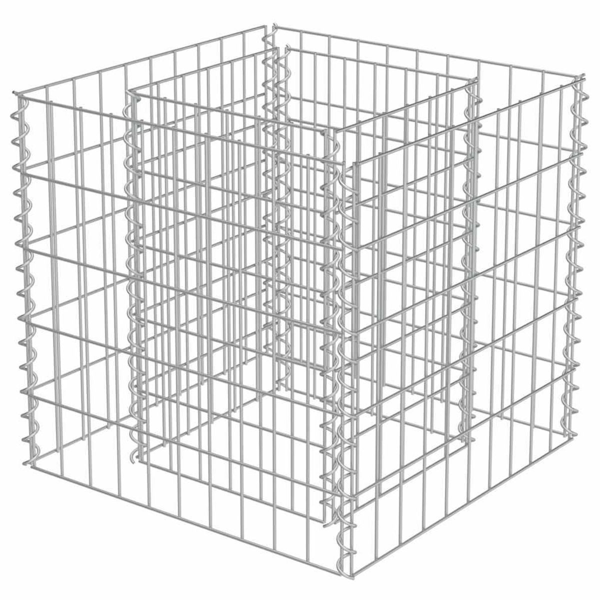 VIDAXL Lit sureleve a gabion Acier galvanise 50x50x50 cm