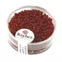 Rayher Rocailles, 2 mm ø, opaques, rouge, boîte 17g