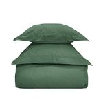 Sensei Maison Parure housse de couette avec 2 taies 50x70 cm en coton STUDIO. Coloris disponibles : Gris, Vert, Rose, Marron, Bleu, Blanc, Beige, Jaune