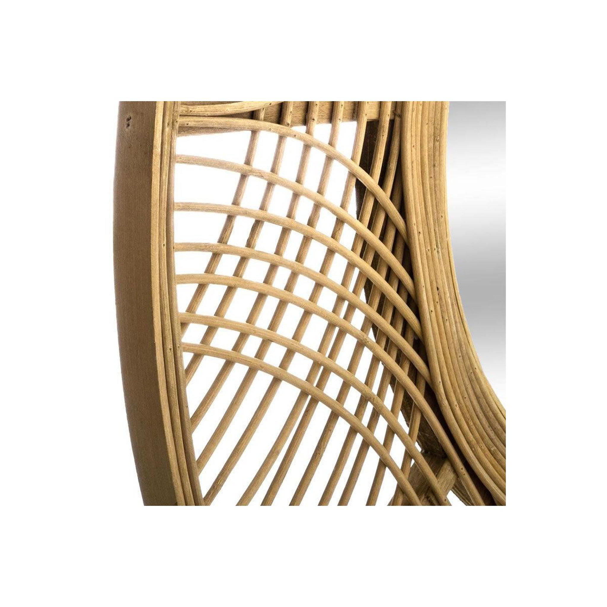Voir la diapositive 2 : ATMOSPHERA Miroir mural rond en bambou  ina  89cm naturel