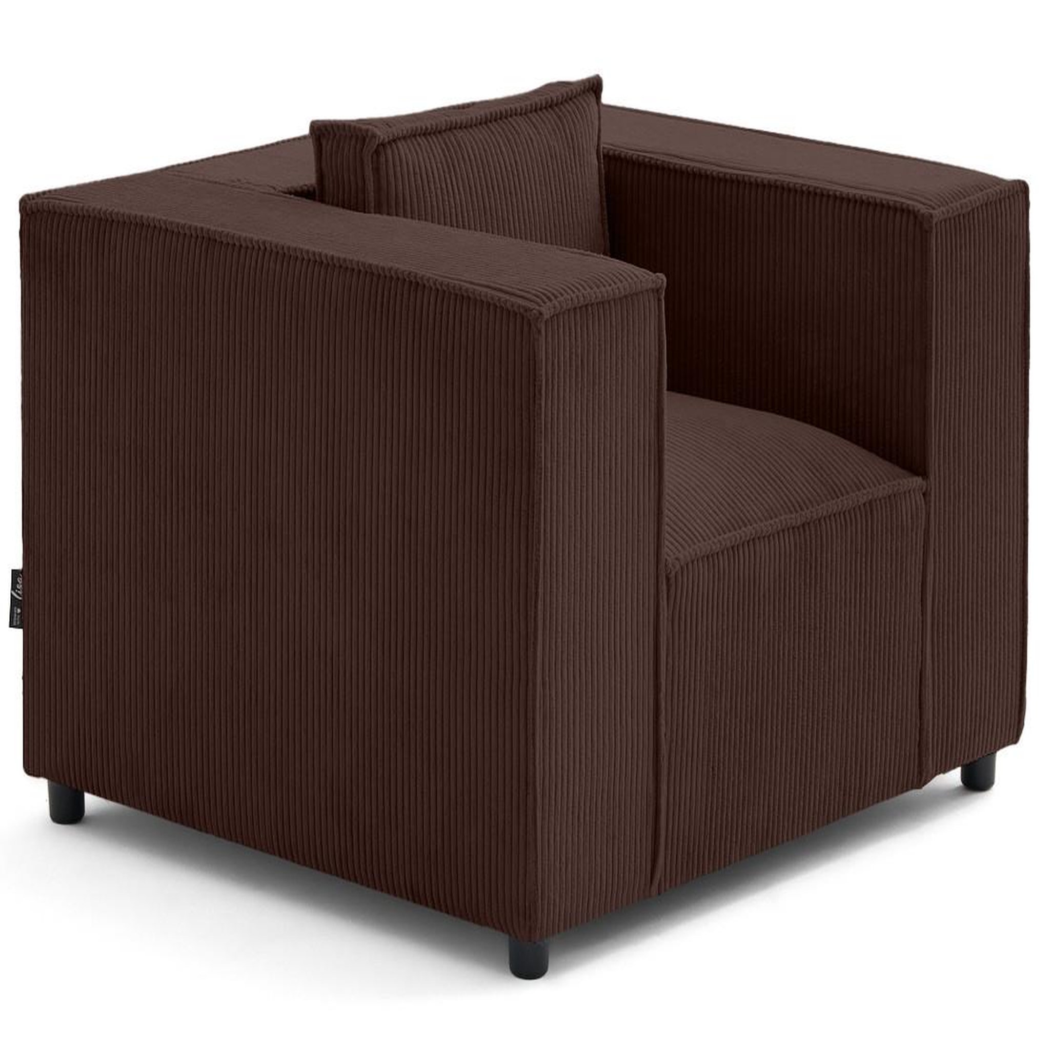 Voir la diapositive 2 : LISA DESIGN Stella - fauteuil en velours côtelé