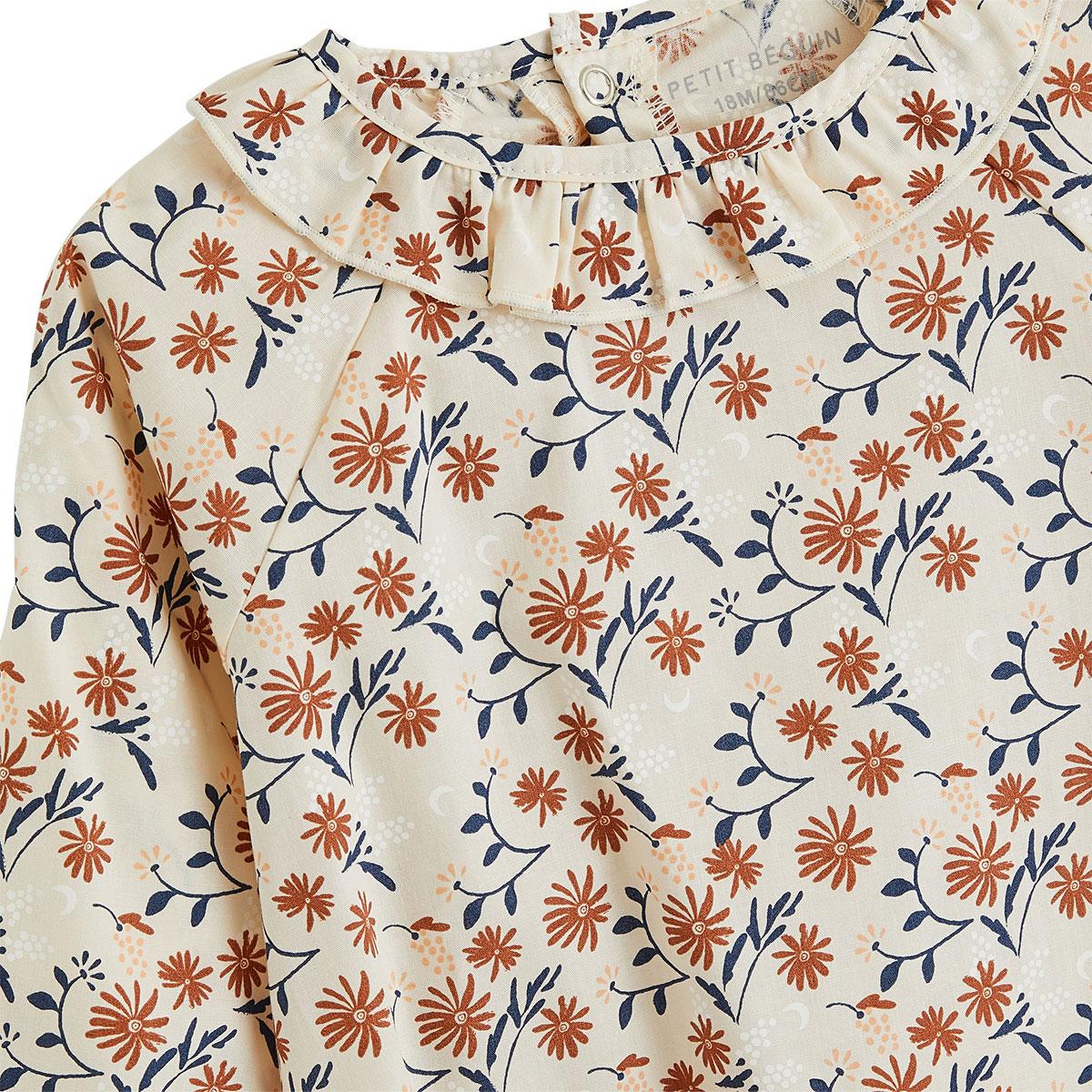 Voir la diapositive 3 : PETIT BEGUIN Blouse enfant en popeline ollie