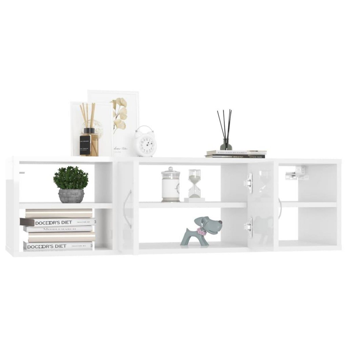 VIDAXL Etagere murale Blanc brillant 102x30x29 cm Bois d'ingenierie