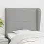 VIDAXL Tete de lit avec oreilles Gris clair 93x23x118/128 cm Tissu