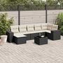 Voir la diapositive 1 : VIDAXL Salon de jardin 8 pcs avec coussins noir resine tressee