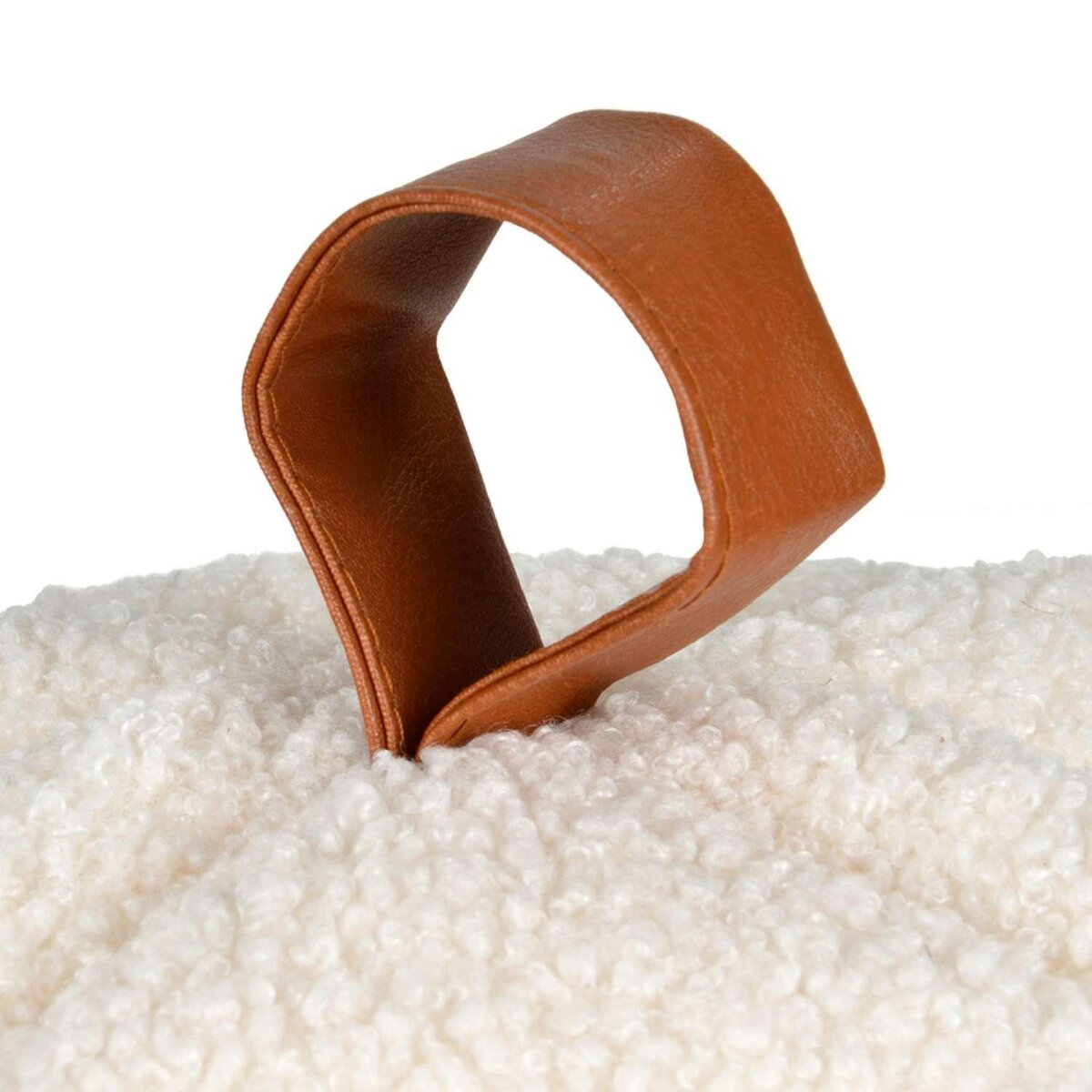 LOVE STORY Tente Bandit en laine bouclée pour chat et chien - Ecru