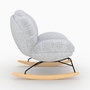 Voir la diapositive 5 : MAISON PAVANE Rocking chair en tissu bouclette gris chiné-Lenny